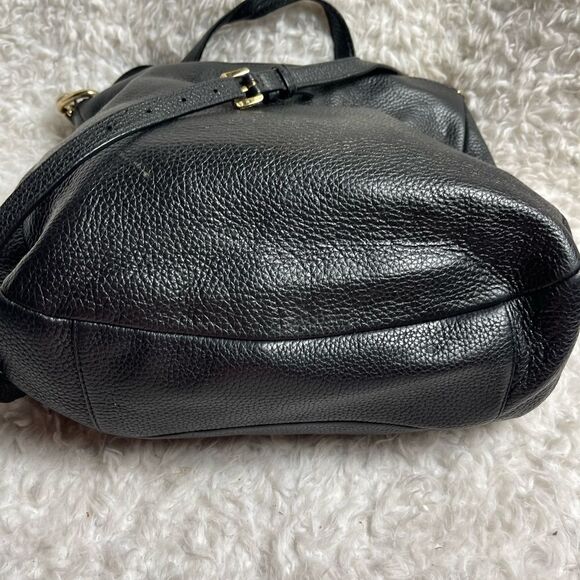 Michael Kors Black Pebbled Leather Zipper Pockets Chain Strap Hobo Shoulder Bag - Picture 6 of 14